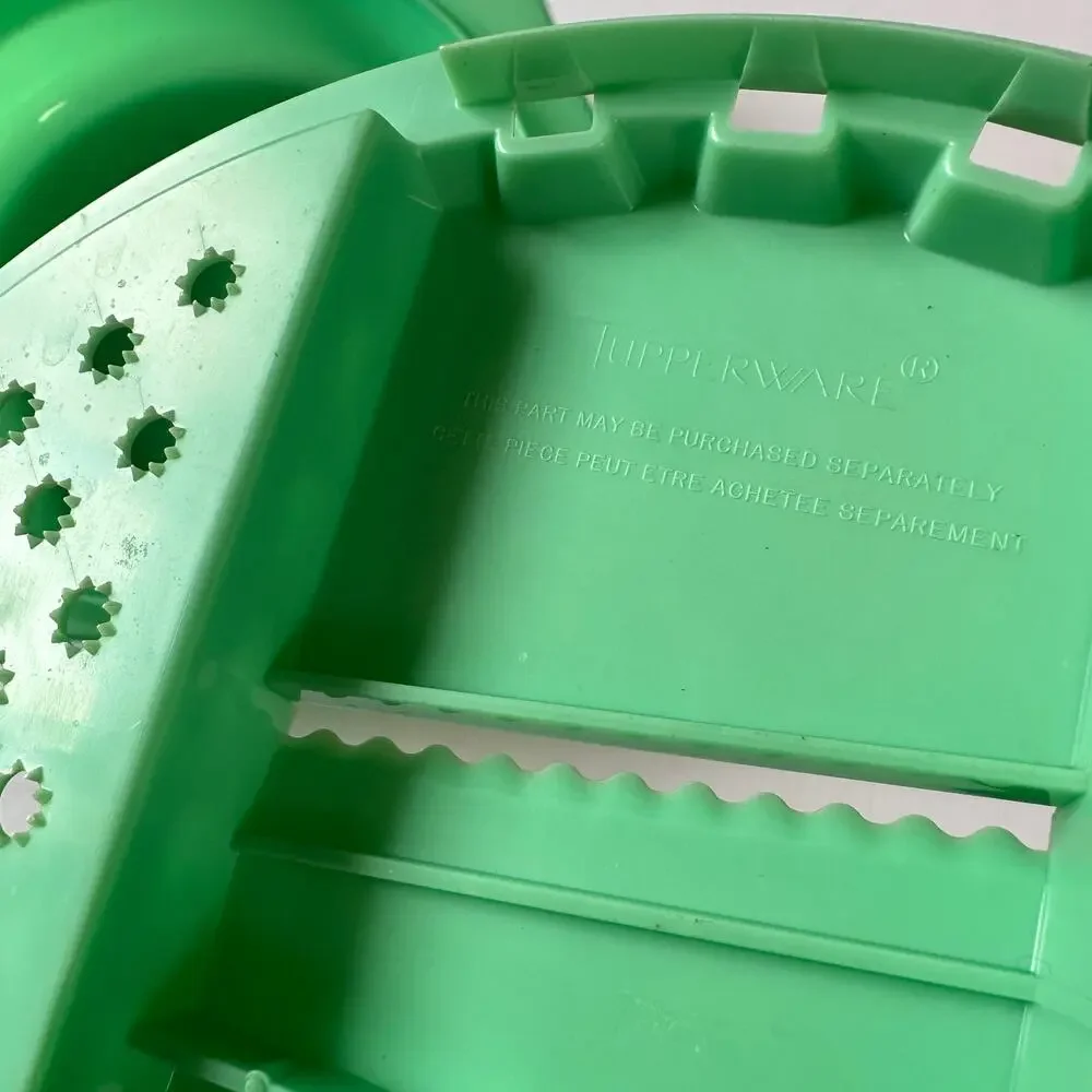 Vintage Tupperware 2-piece Jadeite Green Cheese Grater 787-3 Slicer Bowl 786-4